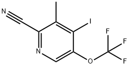 2-Cyano-4-iodo-3-methyl-5-(trifluoromethoxy)pyridine 结构式