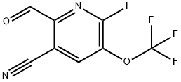 5-Cyano-2-iodo-3-(trifluoromethoxy)pyridine-6-carboxaldehyde 结构式