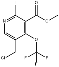 Methyl 5-(chloromethyl)-2-iodo-4-(trifluoromethoxy)pyridine-3-carboxylate,1804838-67-2,结构式
