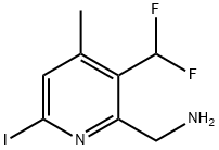 2-(Aminomethyl)-3-(difluoromethyl)-6-iodo-4-methylpyridine 结构式