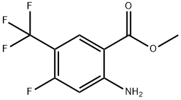 Benzoic acid, 2-amino-4-fluoro-5-(trifluoromethyl)-, methyl ester,1804875-04-4,结构式