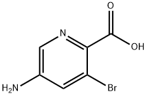 5-氨基-3-溴吡啶-2-甲酸 结构式