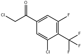 3'-Chloro-5'-fluoro-4'-(trifluoromethyl)phenacyl chloride Struktur