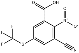 3-Cyano-2-nitro-5-(trifluoromethylthio)benzoic acid Structure