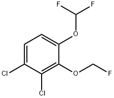 1,2-Dichloro-4-difluoromethoxy-3-(fluoromethoxy)benzene,1804884-35-2,结构式