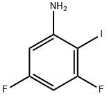 Benzenamine, 3,5-difluoro-2-iodo- 化学構造式