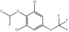 1,3-Dichloro-2-difluoromethoxy-5-(trifluoromethylthio)benzene 结构式