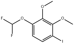 1-Difluoromethoxy-2,3-dimethoxy-4-iodobenzene Struktur