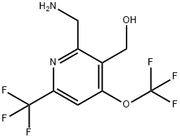 2-(Aminomethyl)-4-(trifluoromethoxy)-6-(trifluoromethyl)pyridine-3-methanol Structure