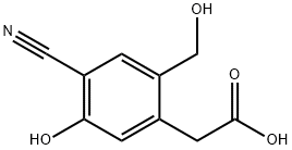 4-Cyano-5-hydroxy-2-(hydroxymethyl)phenylacetic acid 结构式