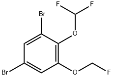 1,5-Dibromo-2-difluoromethoxy-3-(fluoromethoxy)benzene Structure