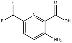 2-Pyridinecarboxylic acid, 3-amino-6-(difluoromethyl)- Structure