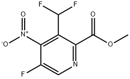 Methyl 3-(difluoromethyl)-5-fluoro-4-nitropyridine-2-carboxylate Struktur