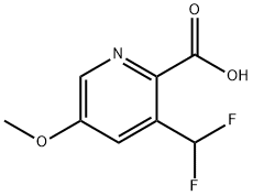 3-(Difluoromethyl)-5-methoxypyridine-2-carboxylic acid Struktur