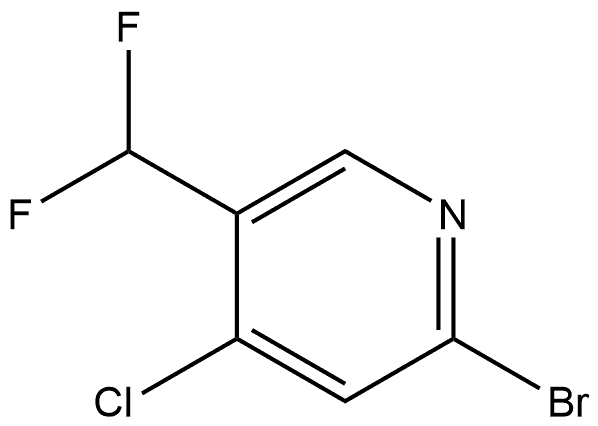 2-Bromo-4-chloro-5-(difluoromethyl)pyridine Struktur