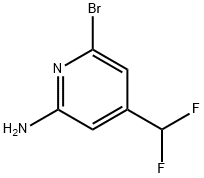 6-溴-4-(二氟甲基)吡啶-2-胺,1805028-25-4,结构式