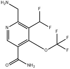 2-(Aminomethyl)-3-(difluoromethyl)-4-(trifluoromethoxy)pyridine-5-carboxamide Structure