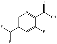 5-(二氟甲基)-3-氟吡啶甲酸, 1805032-64-7, 结构式