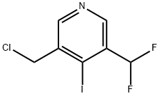 3-(Chloromethyl)-5-(difluoromethyl)-4-iodopyridine Struktur