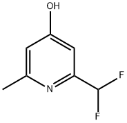 4-Pyridinol, 2-(difluoromethyl)-6-methyl- Structure