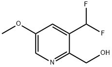 (3-(二氟甲基)-5-甲氧基吡啶-2-基)甲醇, 1805039-25-1, 结构式