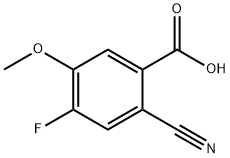 2-氰基-4-氟-5-甲氧基苯甲酸,1805050-39-8,结构式