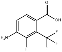 Benzoic acid, 4-amino-3-fluoro-2-(trifluoromethyl)- Struktur