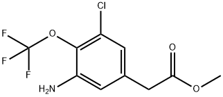 Methyl 3-amino-5-chloro-4-(trifluoromethoxy)phenylacetate 结构式