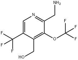 2-(Aminomethyl)-3-(trifluoromethoxy)-5-(trifluoromethyl)pyridine-4-methanol Structure