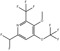 6-(Difluoromethyl)-3-methoxy-4-(trifluoromethoxy)-2-(trifluoromethyl)pyridine Structure