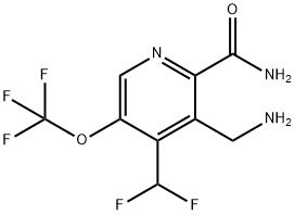 3-(Aminomethyl)-4-(difluoromethyl)-5-(trifluoromethoxy)pyridine-2-carboxamide 结构式