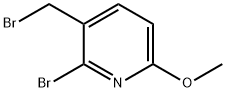 2-Bromo-3-(bromomethyl)-6-methoxypyridine Struktur