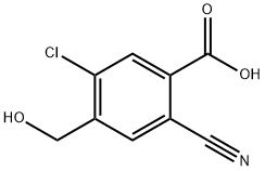 5-Chloro-2-cyano-4-(hydroxymethyl)benzoic acid Struktur