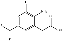 3-Amino-6-(difluoromethyl)-4-fluoropyridine-2-acetic acid,1805112-54-2,结构式