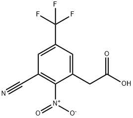 3-Cyano-2-nitro-5-(trifluoromethyl)phenylacetic acid|