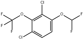 1,3-Dichloro-4-difluoromethoxy-2-(trifluoromethoxy)benzene Struktur