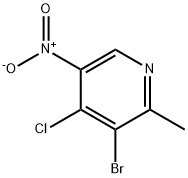 Pyridine, 3-bromo-4-chloro-2-methyl-5-nitro- Structure