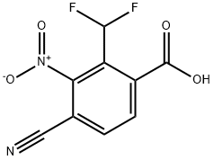 4-Cyano-2-difluoromethyl-3-nitrobenzoic acid 结构式