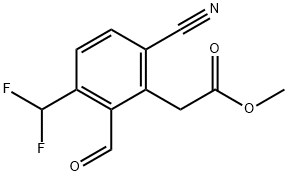 Methyl 6-cyano-3-difluoromethyl-2-formylphenylacetate Structure