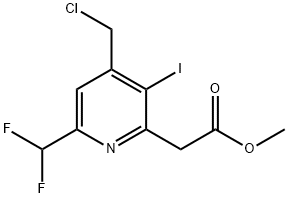 Methyl 4-(chloromethyl)-6-(difluoromethyl)-3-iodopyridine-2-acetate,1805145-25-8,结构式