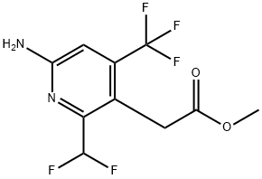 Methyl 6-amino-2-(difluoromethyl)-4-(trifluoromethyl)pyridine-3-acetate 结构式