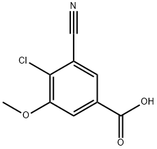 Benzoic acid, 4-chloro-3-cyano-5-methoxy- Struktur