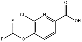 2-Pyridinecarboxylic acid, 6-chloro-5-(difluoromethoxy)- Struktur