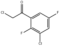 3'-Chloro-2',5'-difluorophenacyl chloride,1805161-24-3,结构式