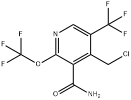 4-(Chloromethyl)-2-(trifluoromethoxy)-5-(trifluoromethyl)pyridine-3-carboxamide Struktur