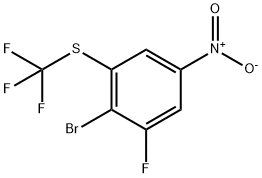 1-Bromo-2-fluoro-4-nitro-6-(trifluoromethylthio)benzene Structure