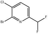 2-Bromo-3-chloro-6-(difluoromethyl)pyridine Struktur