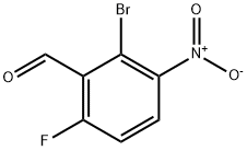 2-Bromo-6-fluoro-3-nitrobenzaldehyde Struktur