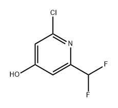4-Pyridinol, 2-chloro-6-(difluoromethyl)- 化学構造式