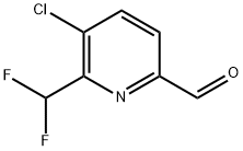 2-Pyridinecarboxaldehyde, 5-chloro-6-(difluoromethyl)- Structure